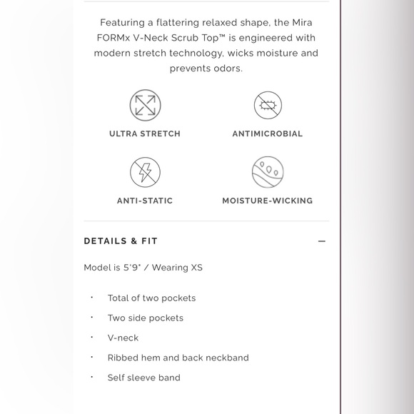 Figs V-Neck Scrub Top -Plum - Picture 4 of 12